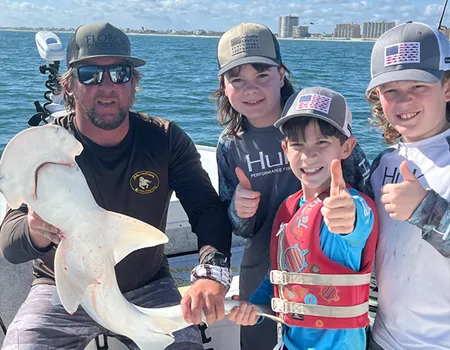 Shark fishing charter off the coast of Daytona Beach